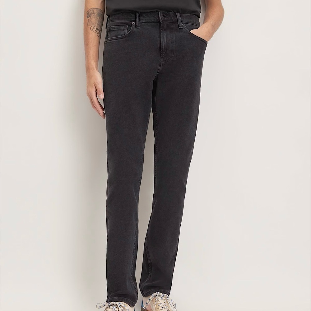 NWT Everlane Men’s The‎ Slim 4 Way Stretch Organic Jean Uniform Black Size 29x32